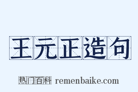 王元正造句是什么意思的图片